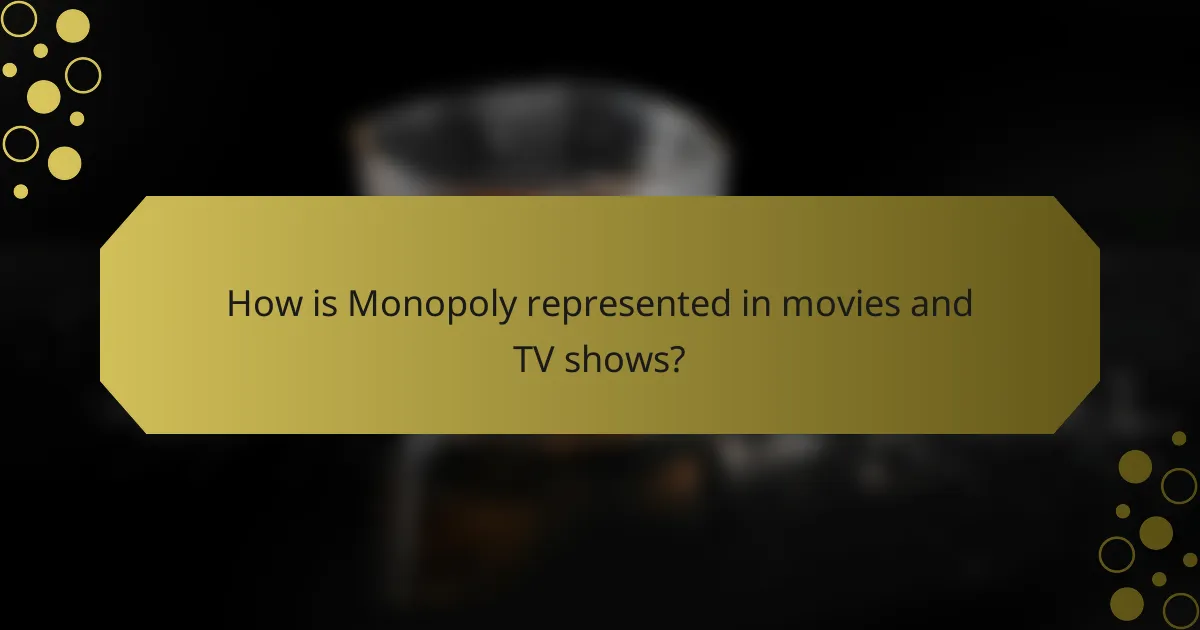 How is Monopoly represented in movies and TV shows?