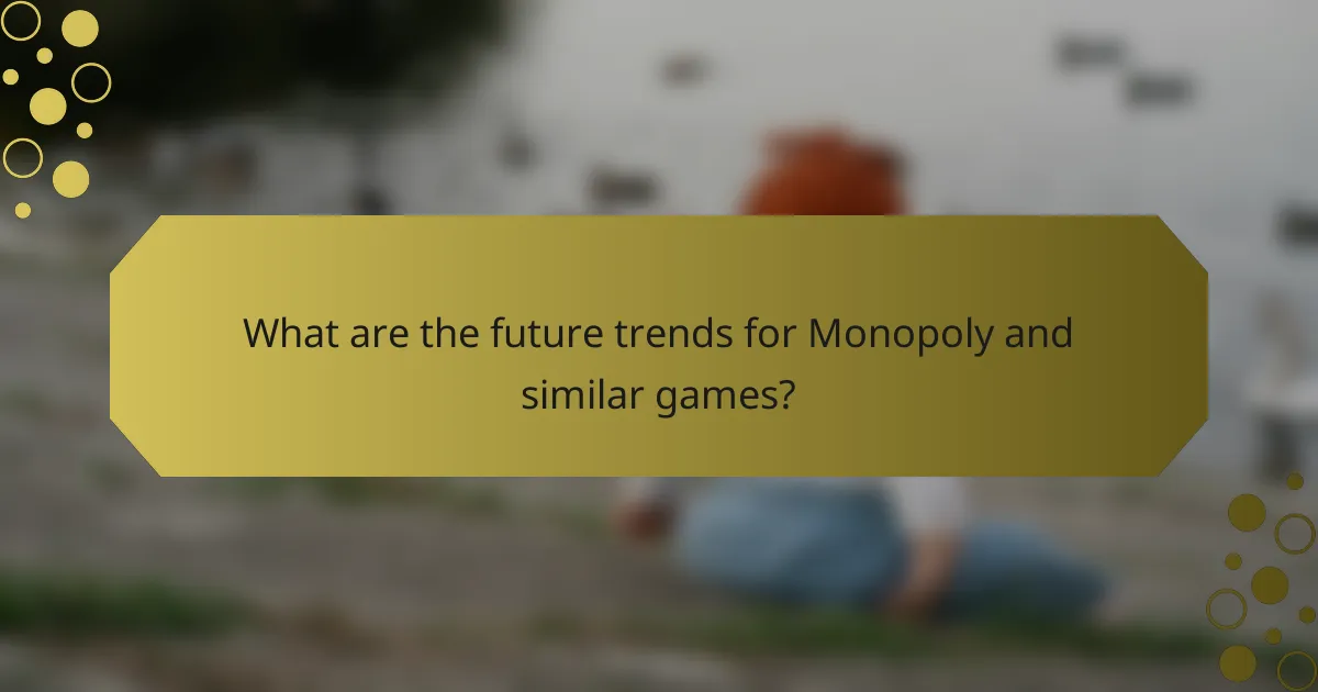 What are the future trends for Monopoly and similar games?
