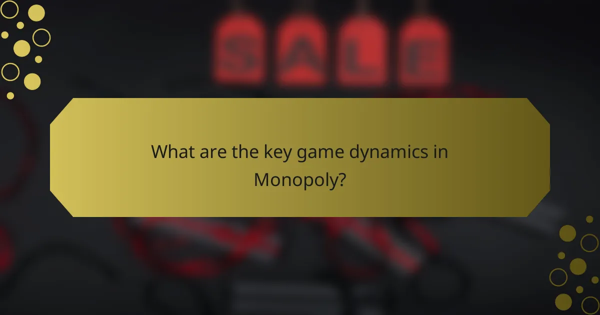 What are the key game dynamics in Monopoly?
