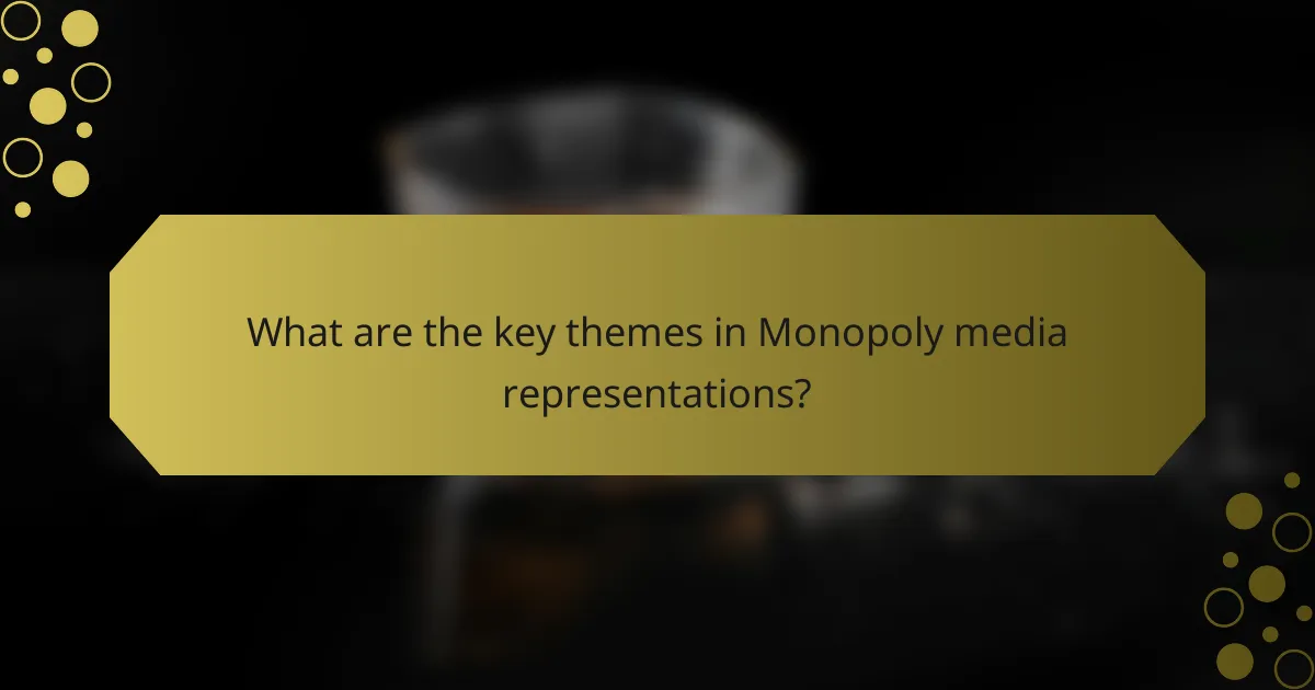 What are the key themes in Monopoly media representations?